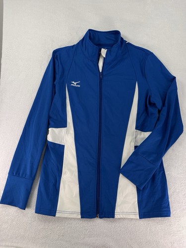 Mizuno Womens United Jacket Full Zip Medium Blue White Full Zip DryLite Running