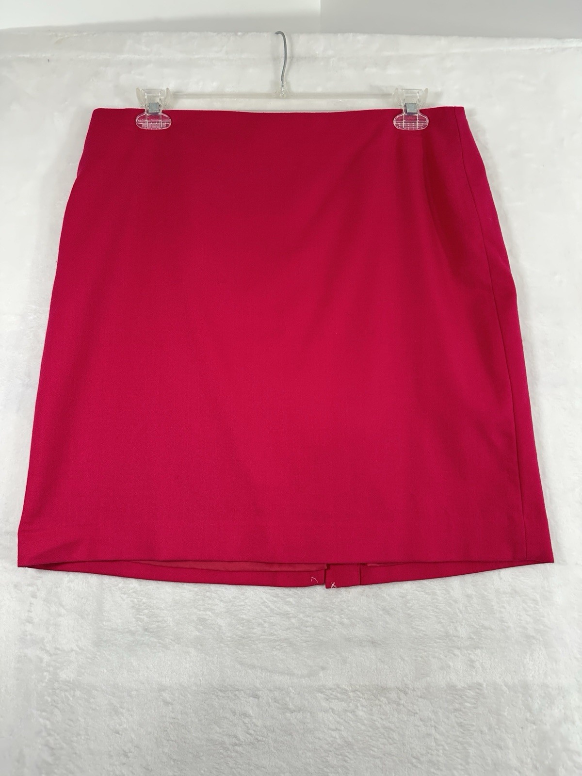 Talbots 14 Petite Skirt Wool Stretch A-Line Hot Pink Lined Womens 14P