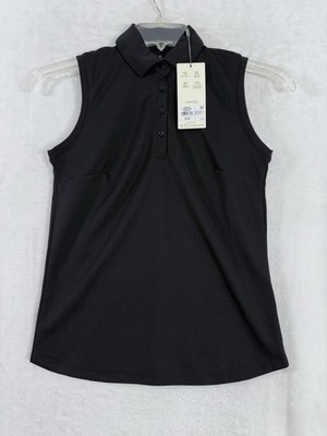 Lady Hagen Golf Shirt XS Sleeveless Polo Black Pique Womens Walter NWT