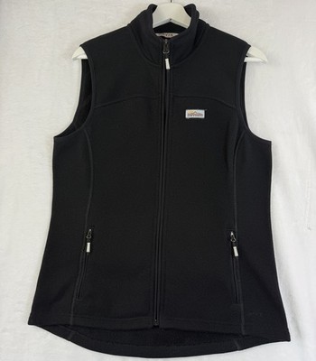 Orvis Sweater Fleece Vest Medium Womens Black Full Zip