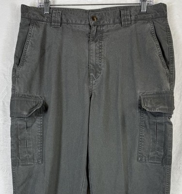 LL Bean Tropic Weight Cargo Pants 33x29 Gray Classic Fit *FlawRead