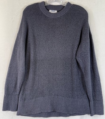 Old Navy So Soft Sweater Medium Women Gray Long Sleeve Knit Top Crew Neck
