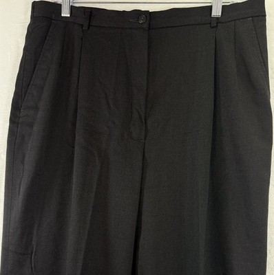 LL Bean Pants Womens 16 Wool Lined Vintage High Rise 90s Pleated