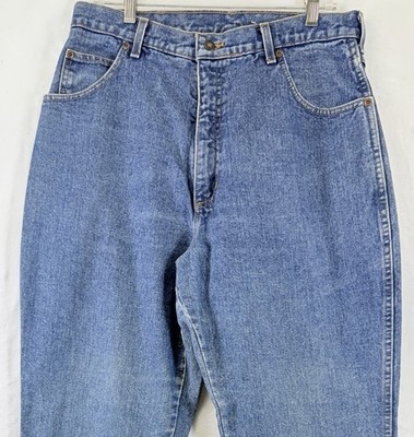 Vintage Lands End Jeans 16 Womens Made In USA Blue High Rise 90s 100% Cotton