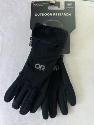 Outdoor Research Womens Fuzzy Sensor Gloves Black Large Winter Touchscreen New