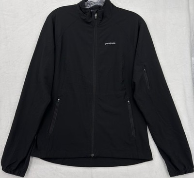 Patagonia Womens Medium Jacket Soft Shell Adze Full Zip Jacket Windproof Black